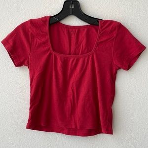 Brandy Melville J Galt Red Crop Tee